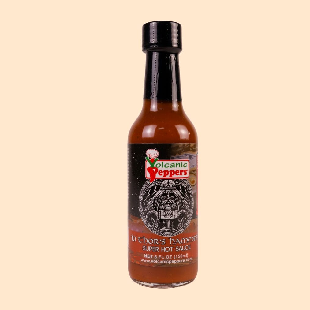 Volcanic Peppers I-O Thor's Hammer Super Hot Sauce - Made in Omaha